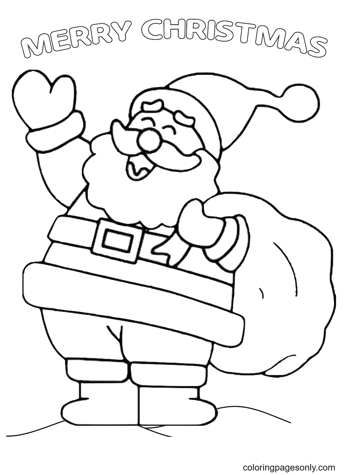 free printable coloring pages santa claus