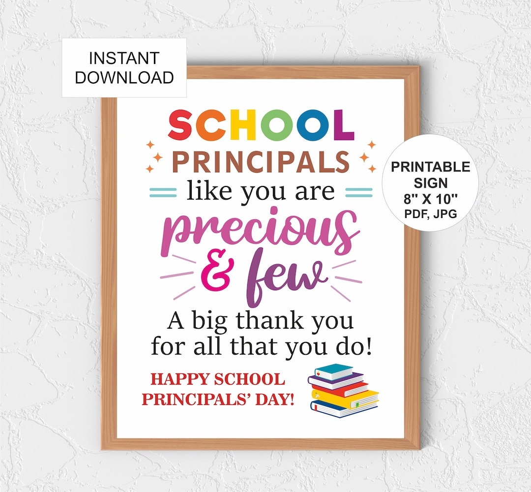 School Principals Day Poster Printable School Principal Day Poster