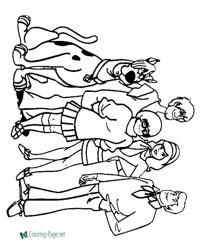 Scooby Doo Gang Coloring Page