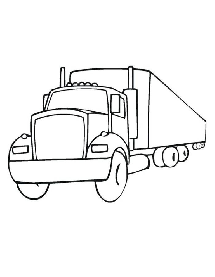 Semi Truck Coloring Pages Free Printable PDF 