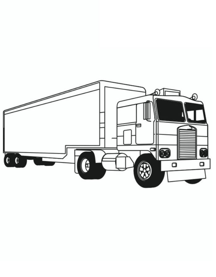 Semi Truck Coloring Pages Free Printable PDF 