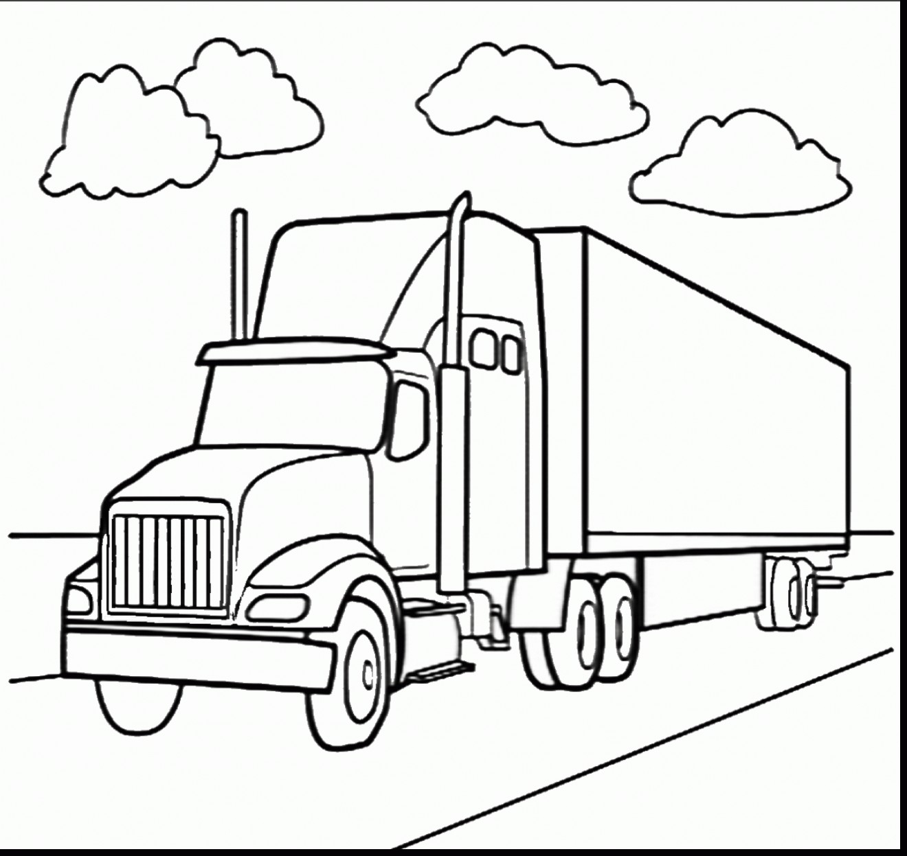 Semi Truck Coloring Pages