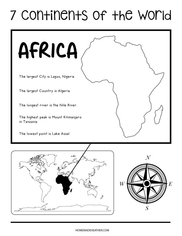Seven Continents Worksheets Library