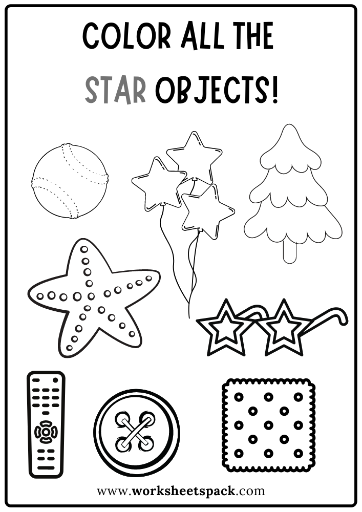Shape Activity Worksheet Star Worksheets Library