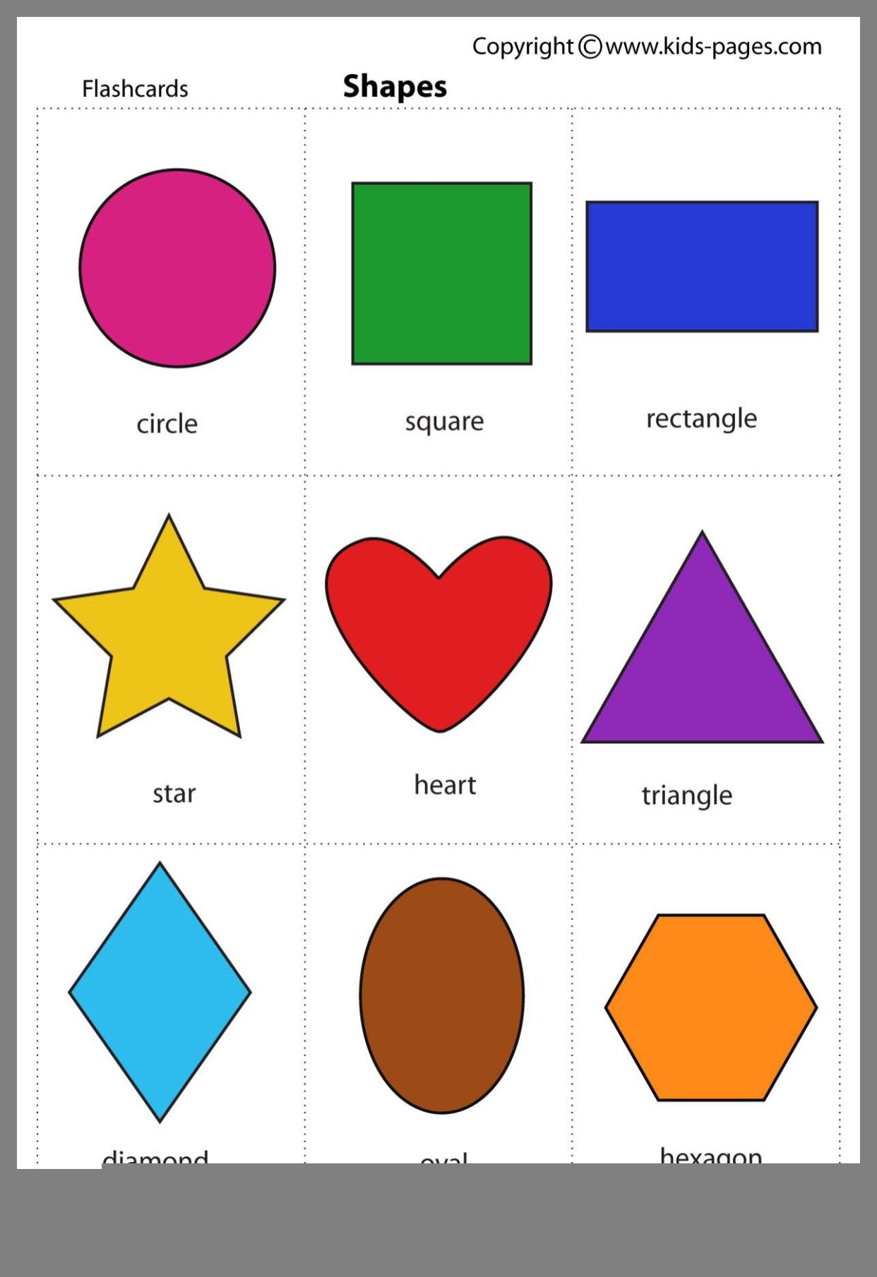 Shapes For Toddlers Printable ShapesWorksheets