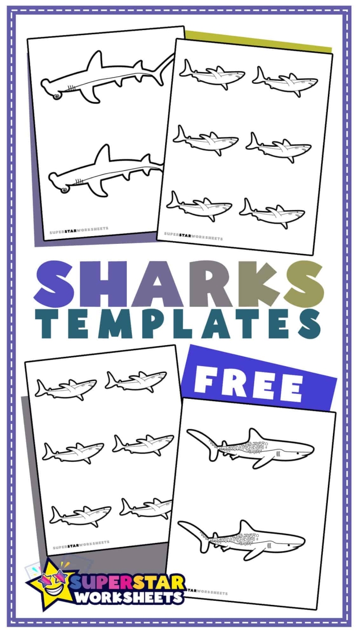 Shark Template Worksheets Alfa Worksheets