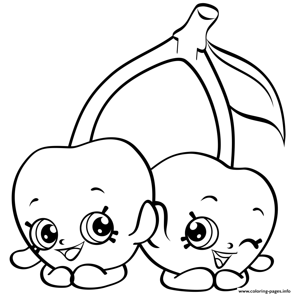 Shopkins Cartoon Coloring Page Printable