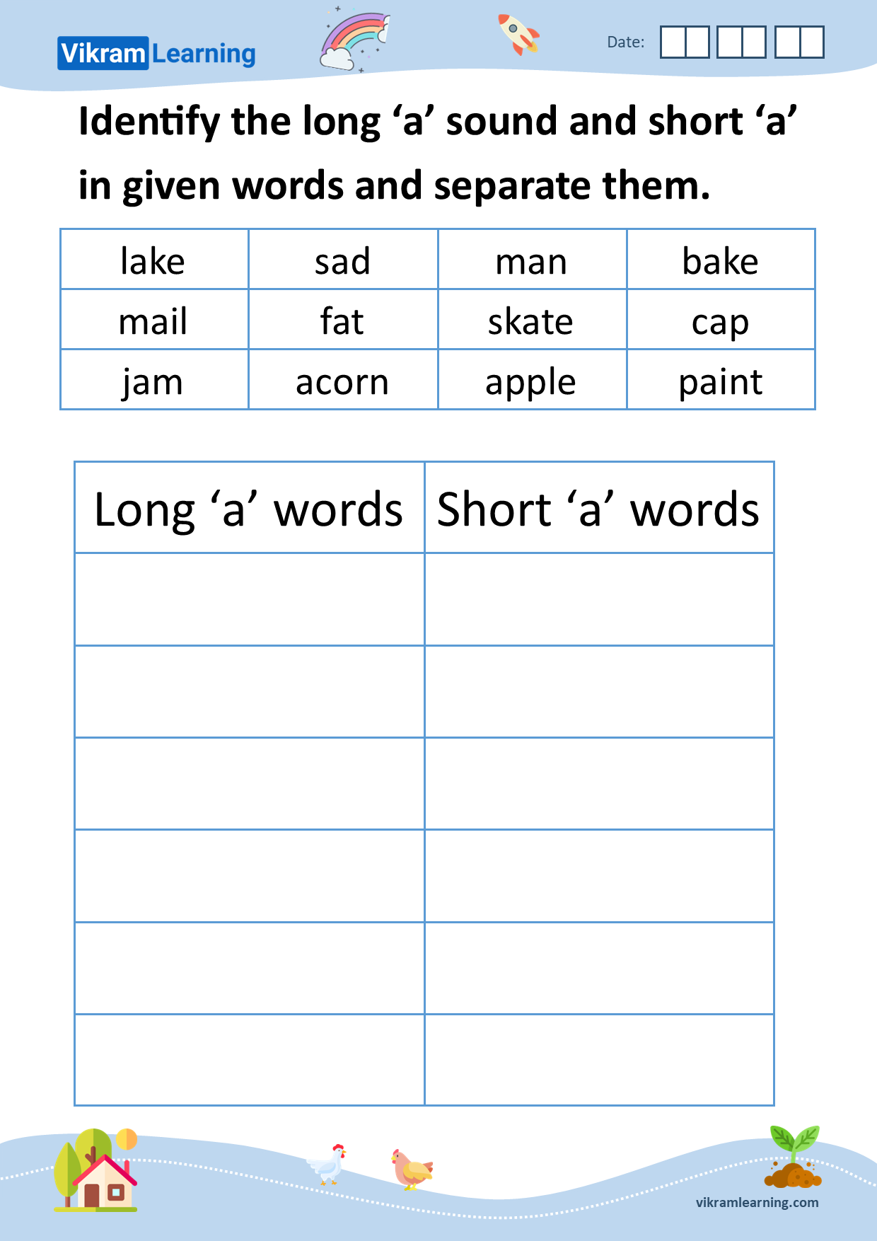 Short And Long Vowel E Worksheet By Teach Simple Worksheets Library