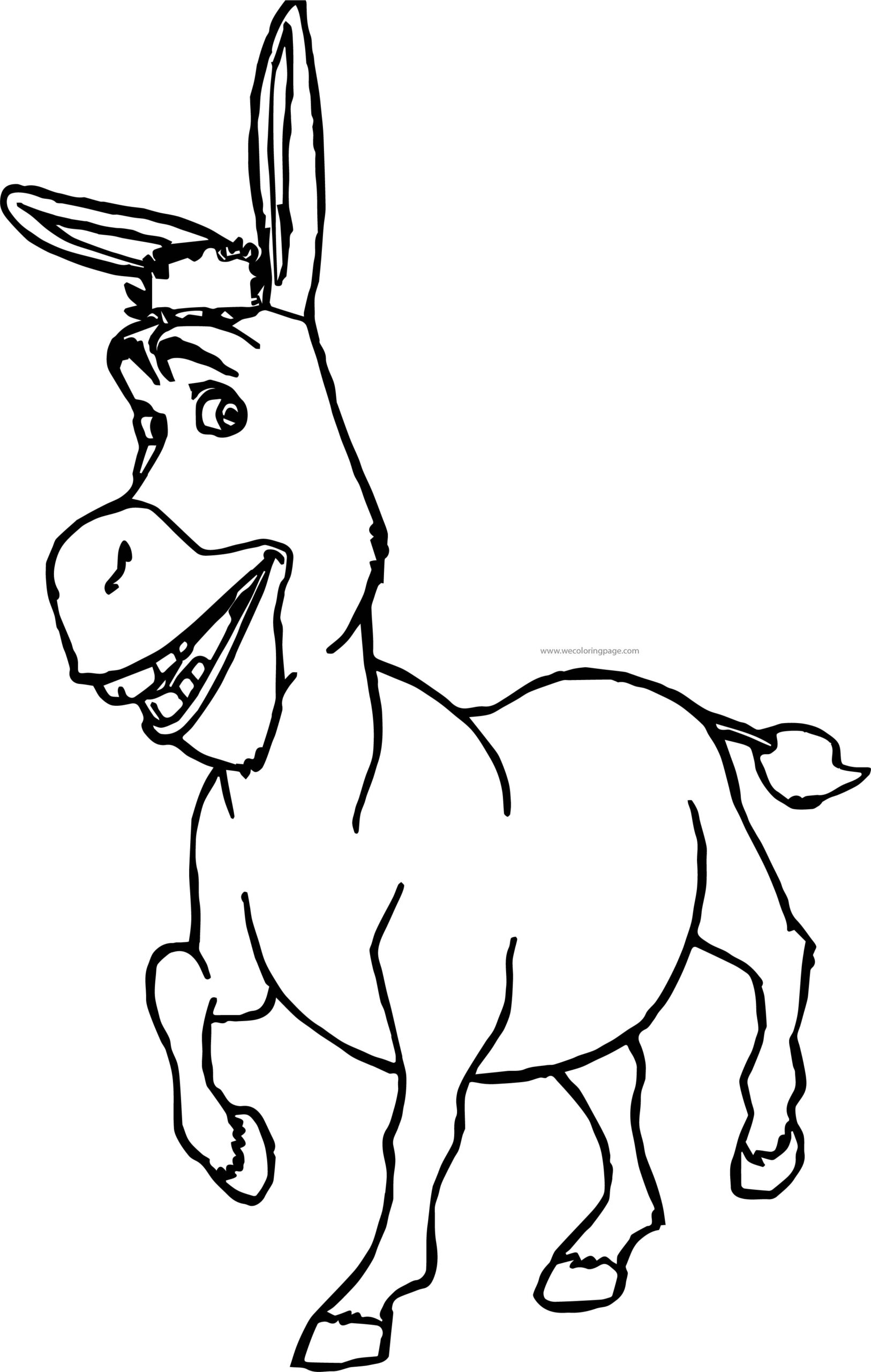 Shrek Donkey Waiting Coloring Page Wecoloringpage