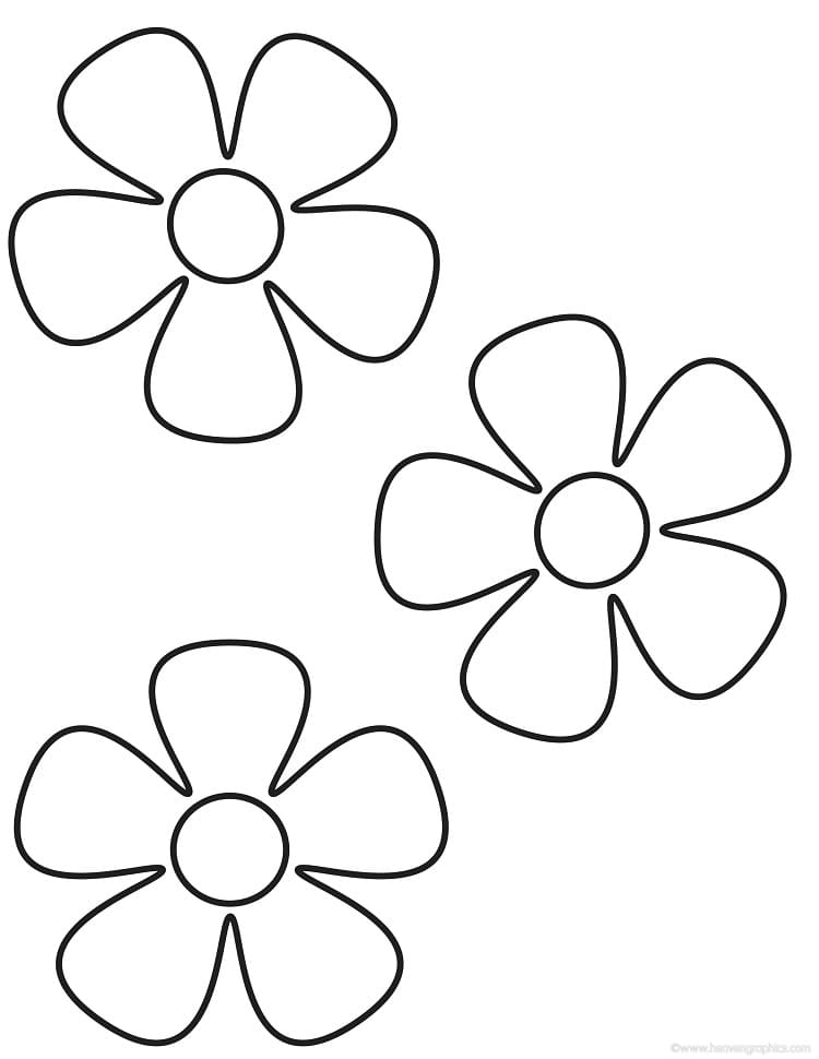 Simple Flowers Coloring Page Free Printable Coloring Pages For Kids