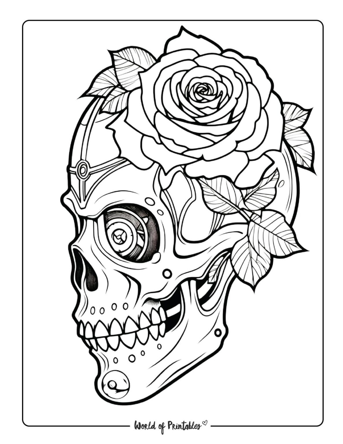 free printable skull coloring pages