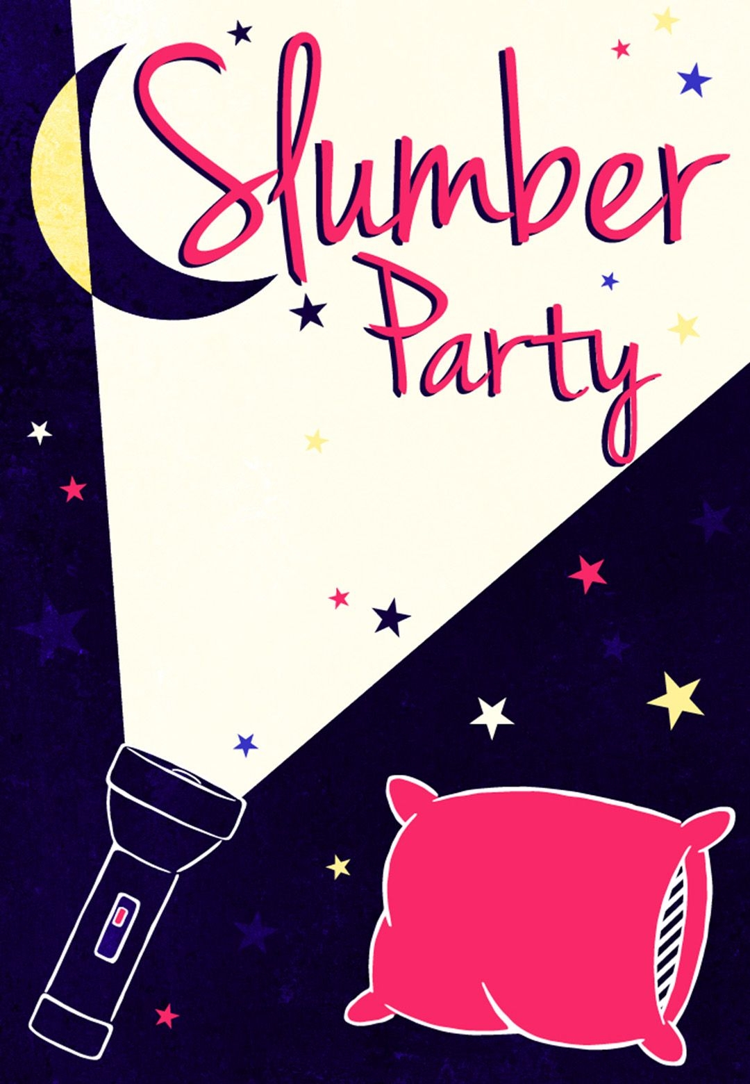 blank slumber party invitation template