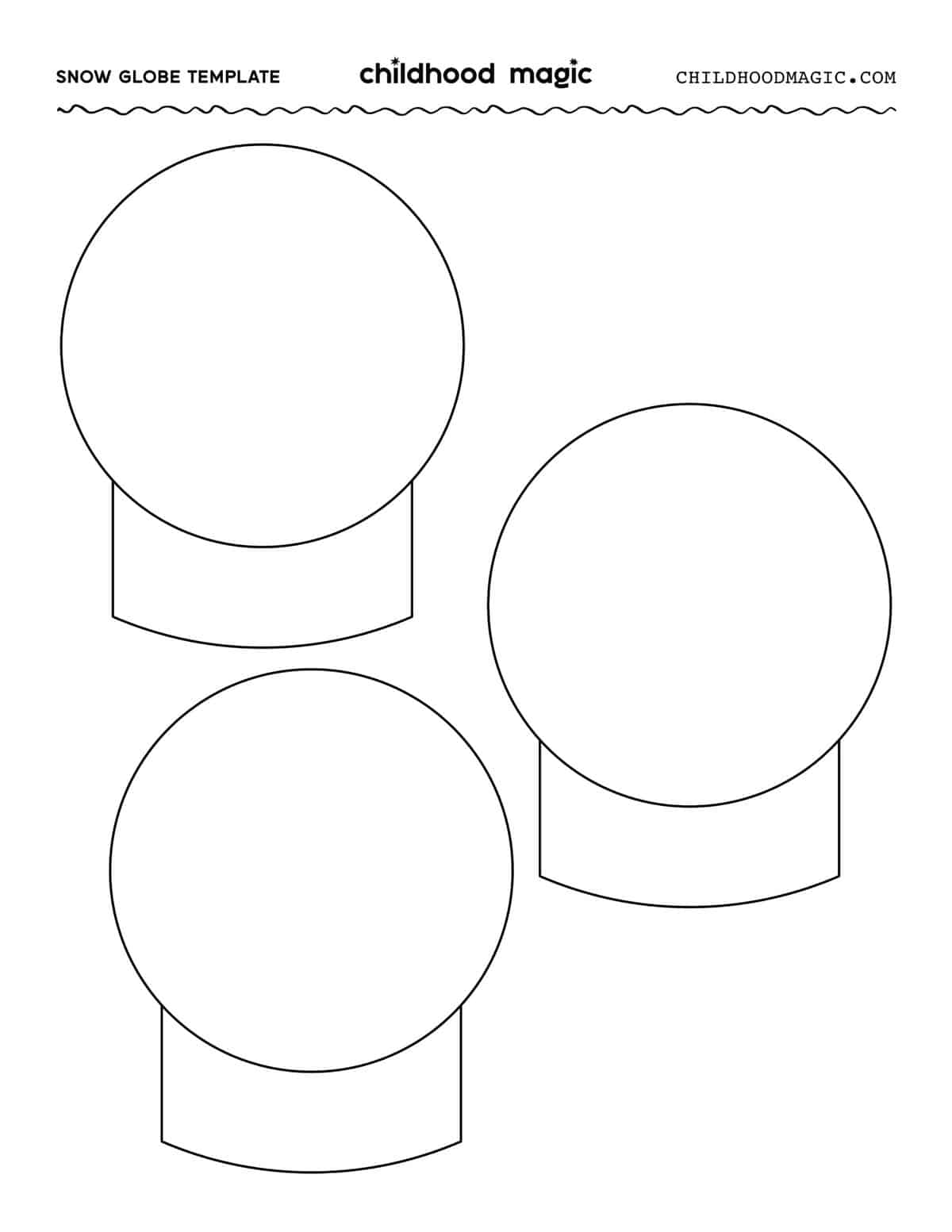 free printable snow globe template pdf