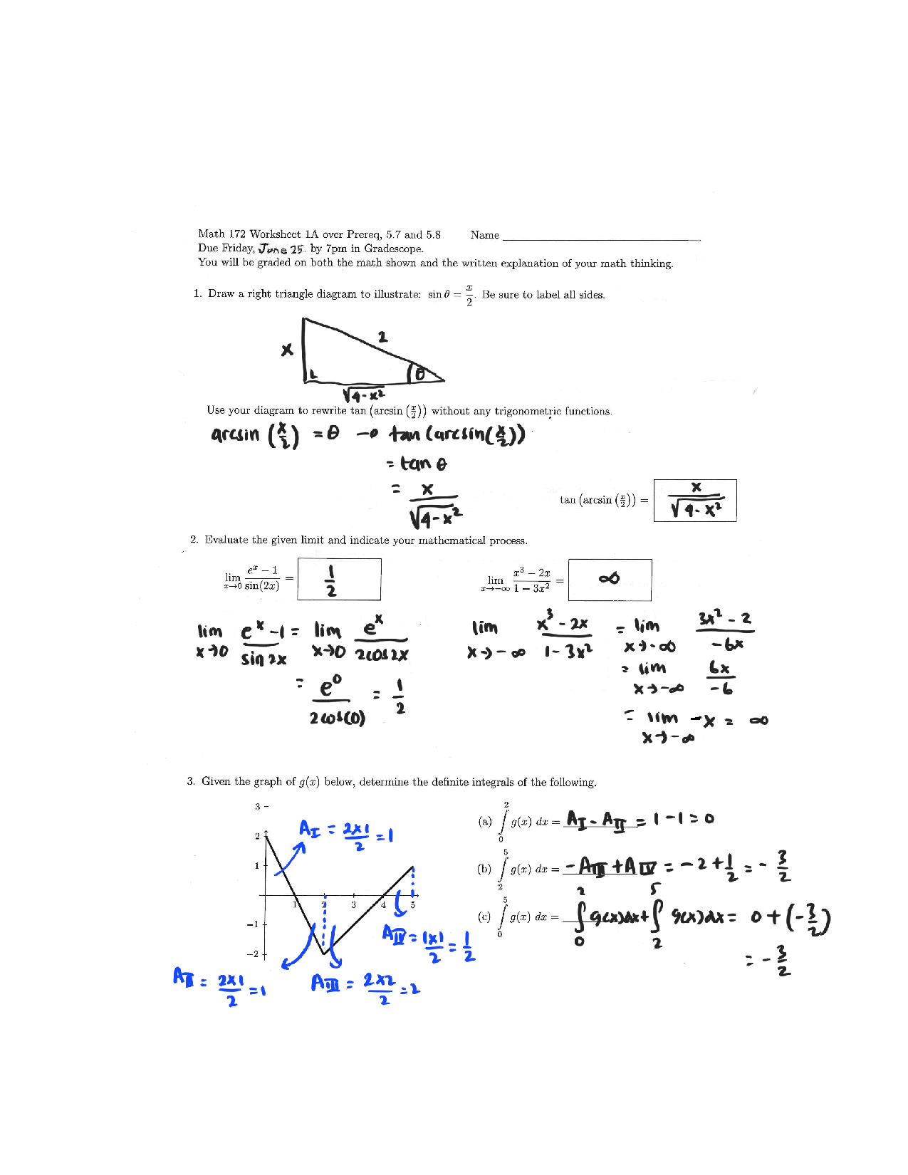 SOLUTION Calculus Worksheet Studypool Worksheets Library