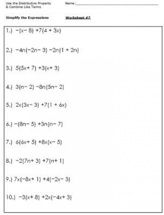 Solving Algebraic Equations Worksheets K5 Learning Worksheets Library