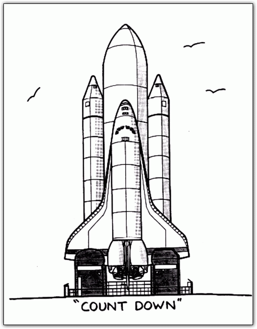 Spaceship 2 Coloring Page