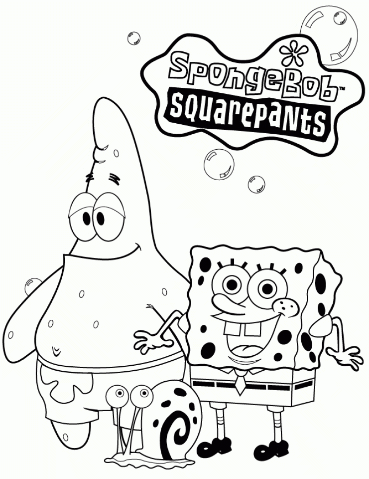 printable coloring pages spongebob