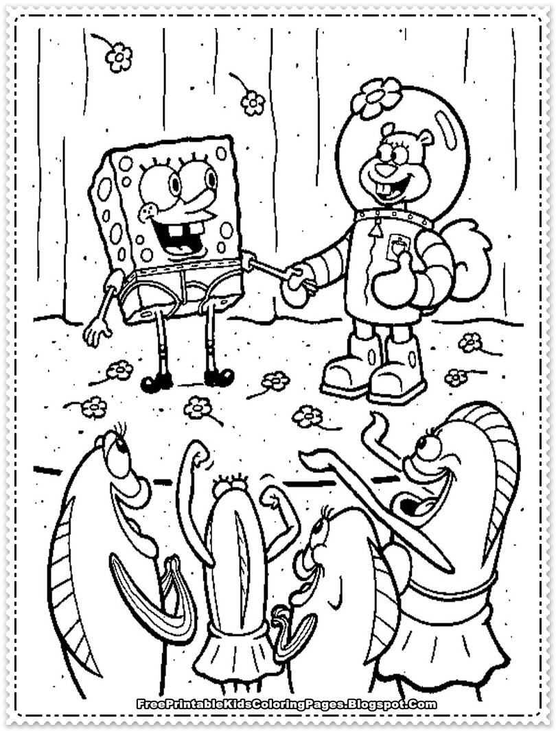 free spongebob coloring pages to print