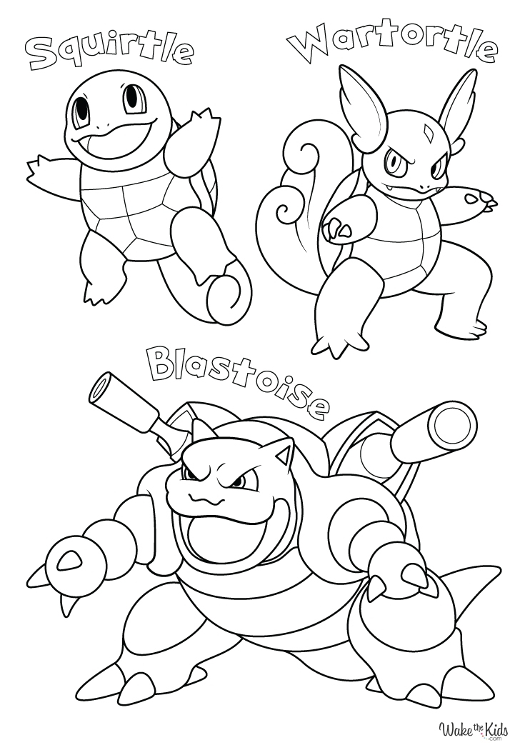 Squirtle Coloring Pages Free Printable PDFs WakeTheKids