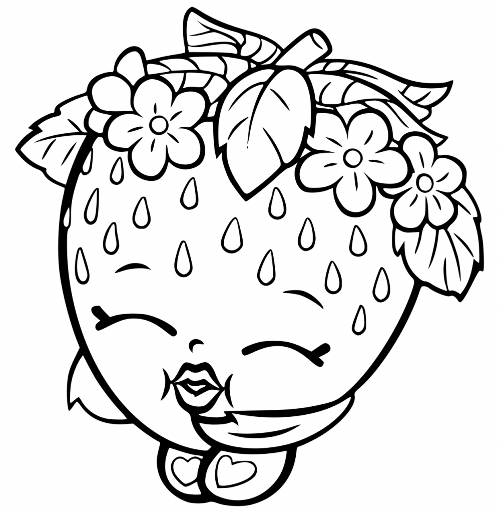 Strawberry Coloring Page Printable