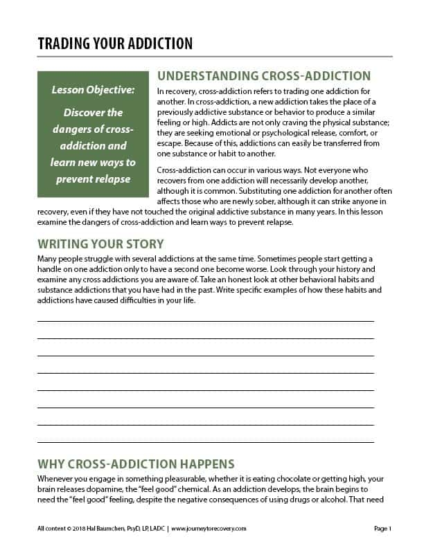 Substance Abuse Worksheet Example Free PDF Download Worksheets 