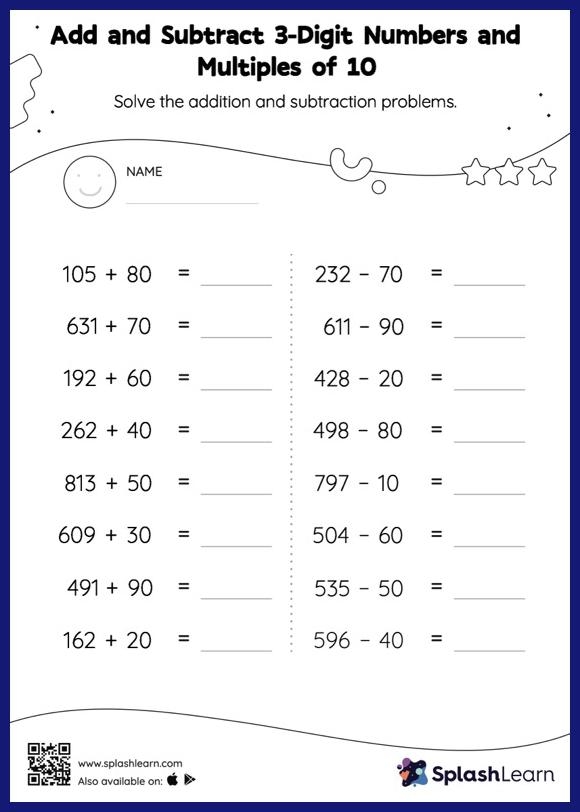 Subtraction Worksheets For 3rd Graders Online SplashLearn 