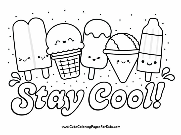 Summer Coloring Pages 10 Free Printable PDF Downloads Cute Coloring 