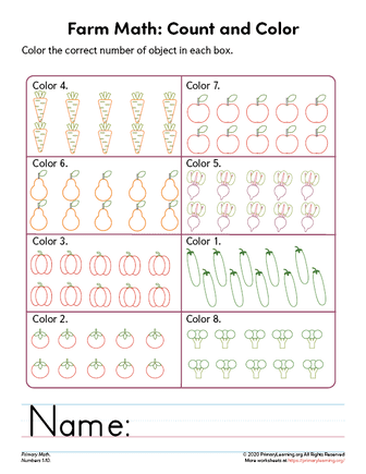 Summer Count And Color Preschool Worksheets Itsy Bitsy Fun 