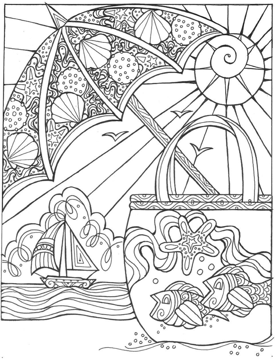 Summer Vacation Coloring Pages