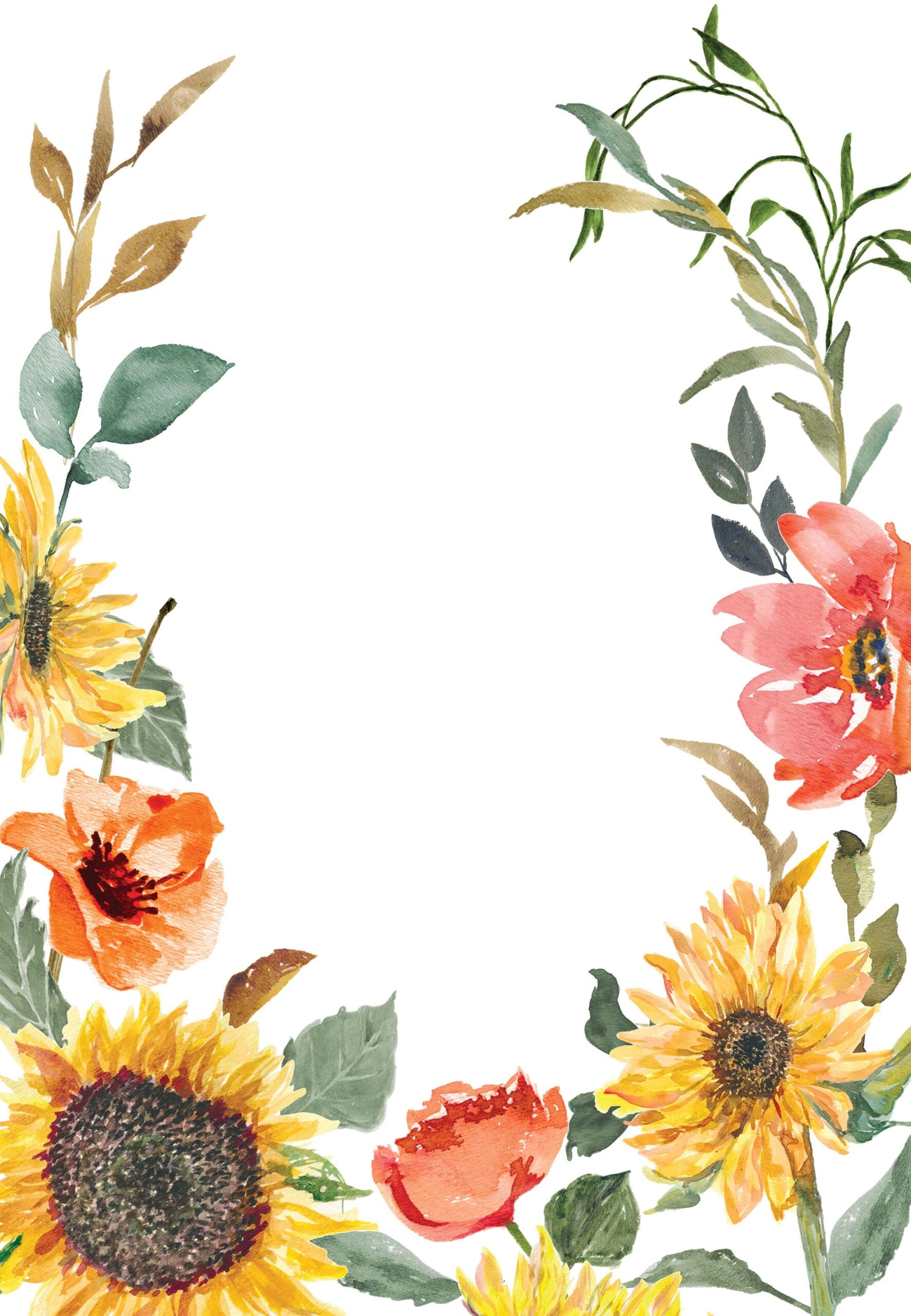Sunflower Border Family Reunion Invitation Template Free 