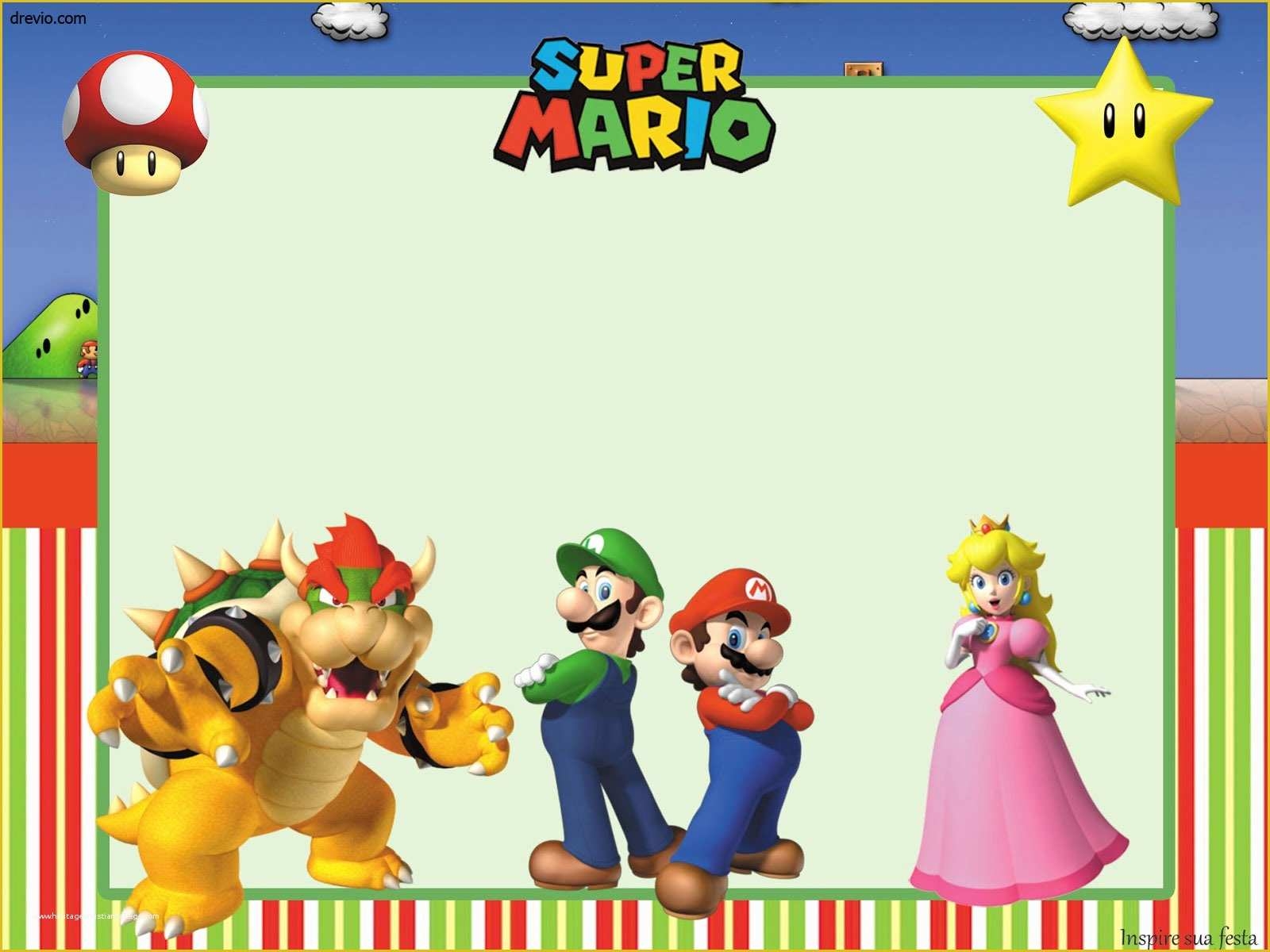 printable super mario invitations template free