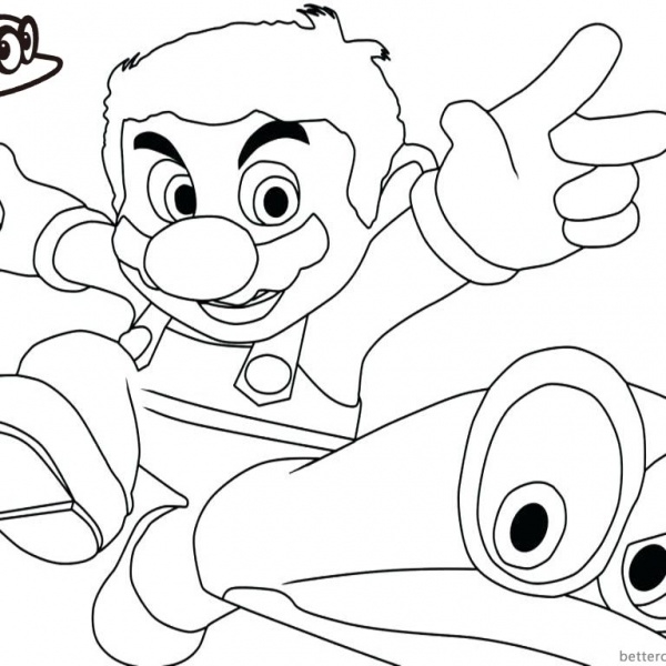 Super Mario Odyssey Coloring Pages Free Printable Coloring Pages