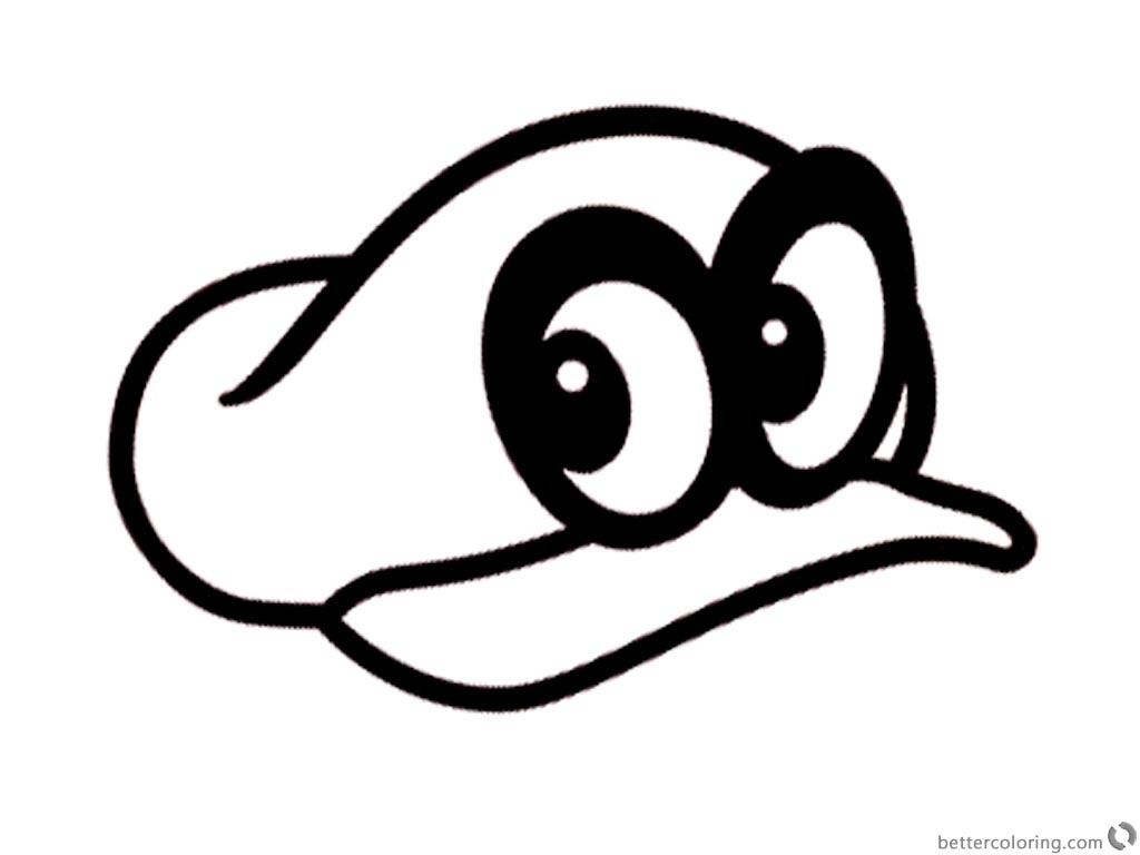 Super Mario Odyssey Coloring Pages Hat Free Printable Coloring Pages