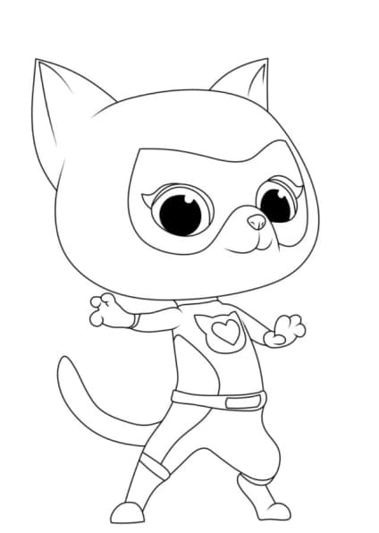 SuperKitties Coloring Pages Coloring Home