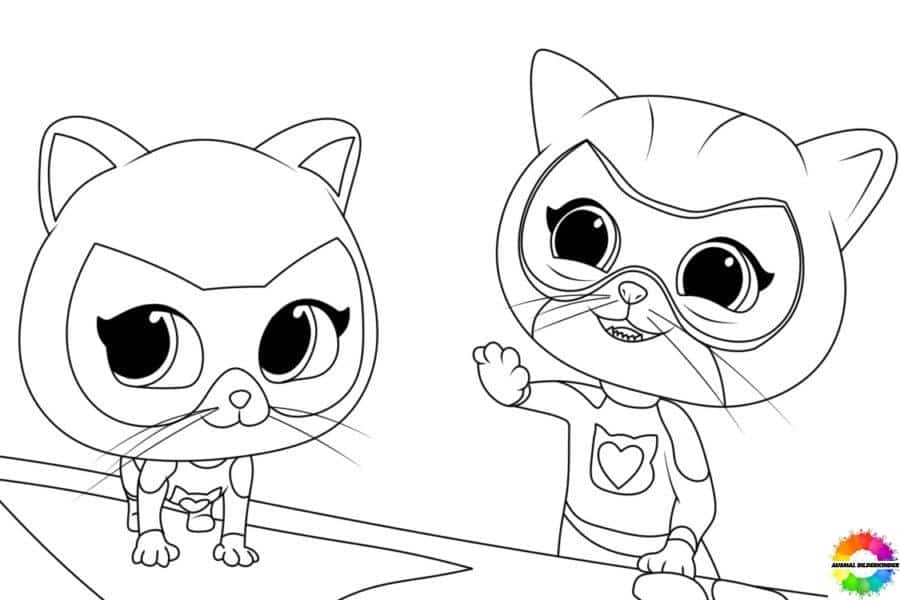 SuperKitties Coloring Pages Coloring Home