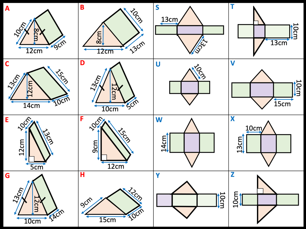surface area of triangular prism worksheet