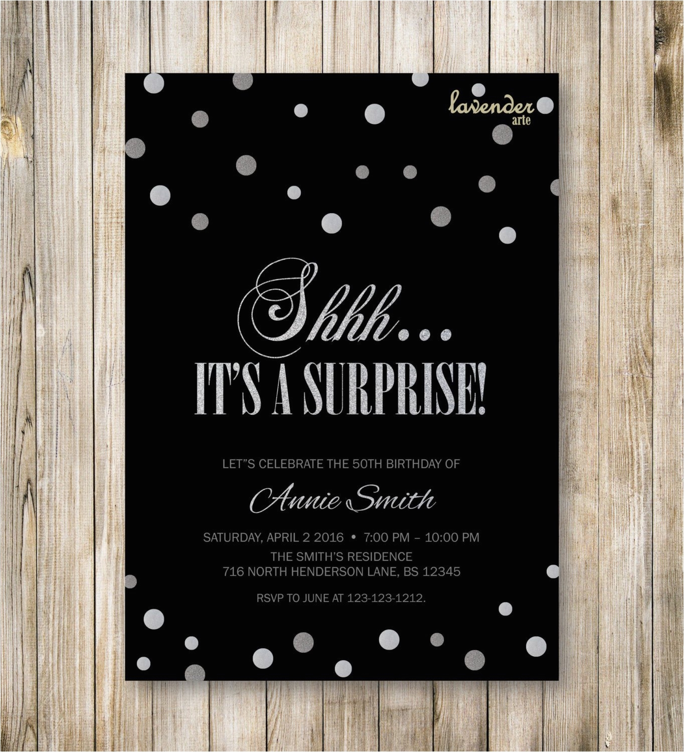 Surprise Birthday Party Invitation Template