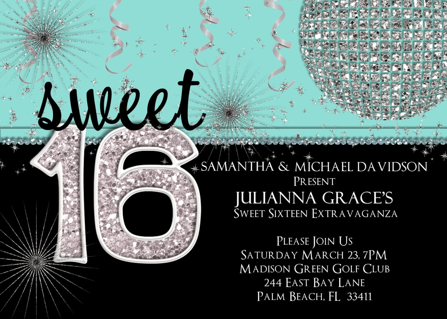 Sweet 16th Birthday Invitations Templates Free Printable FREE 