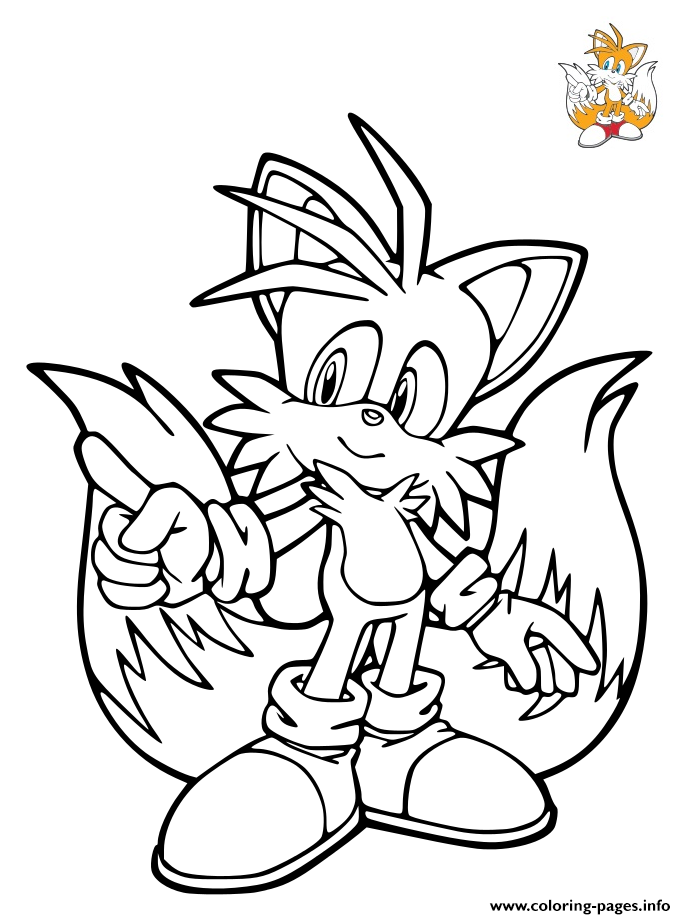 Tails The Fox Coloring Pages Coloring Home