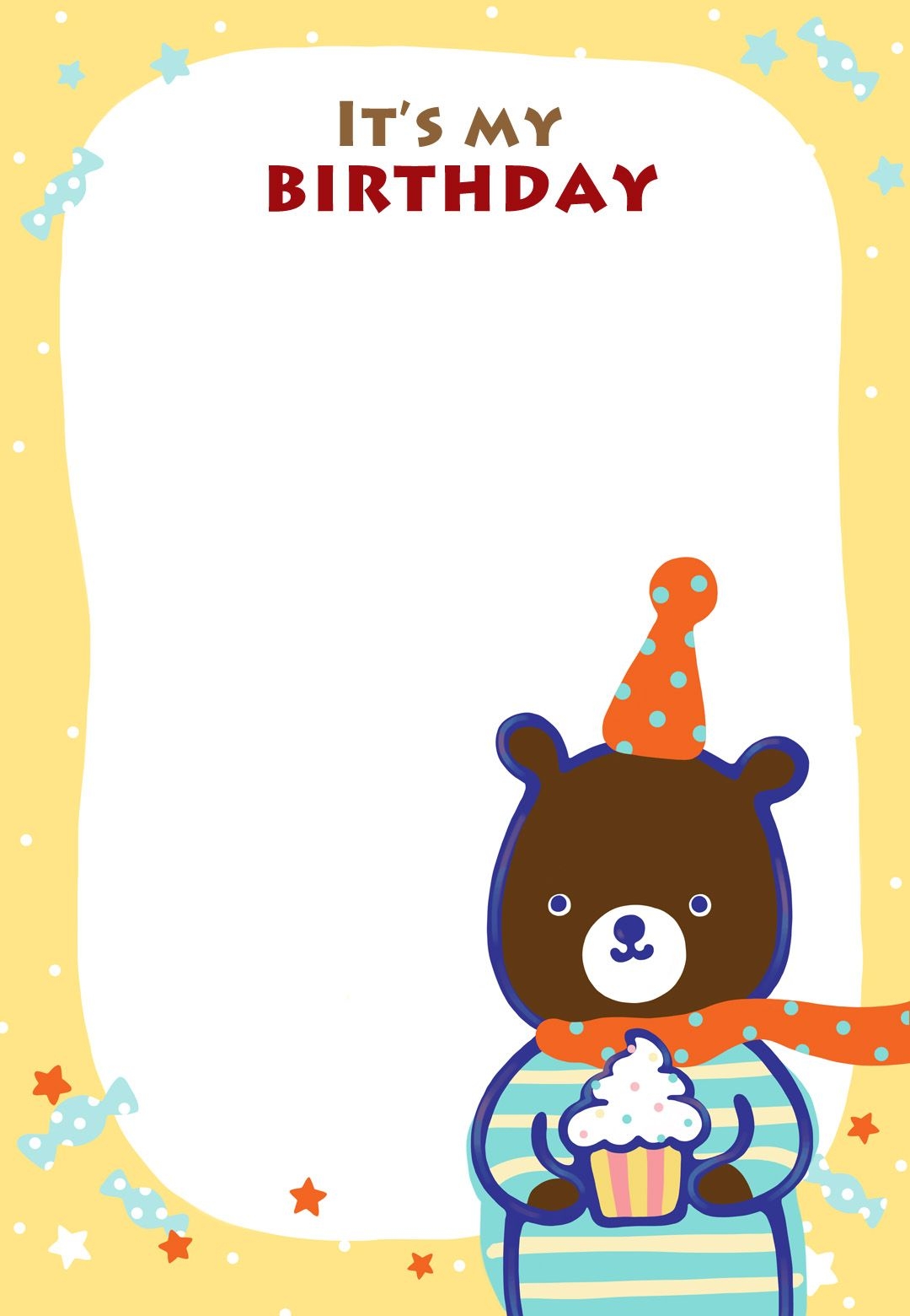bear invitation template