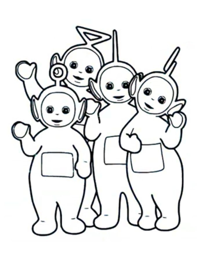 Teletubbies Coloring Pages Free Printable PDF