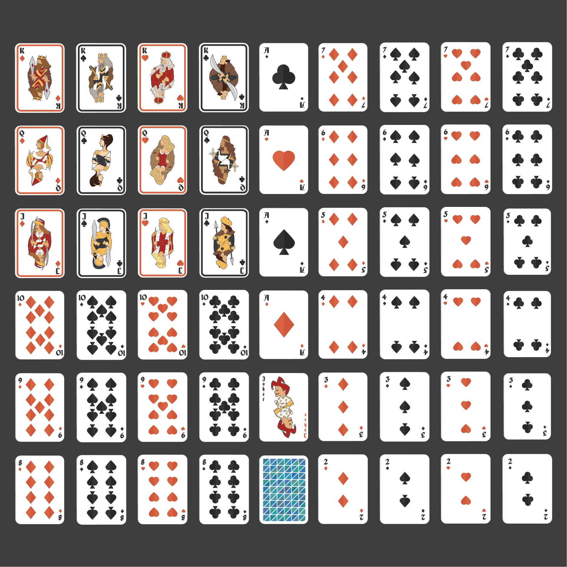 playing cards printable template