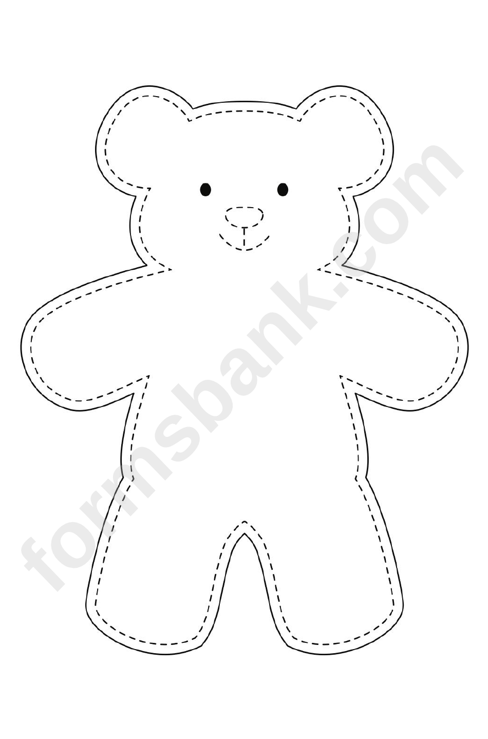 template free printable easy teddy bear pattern