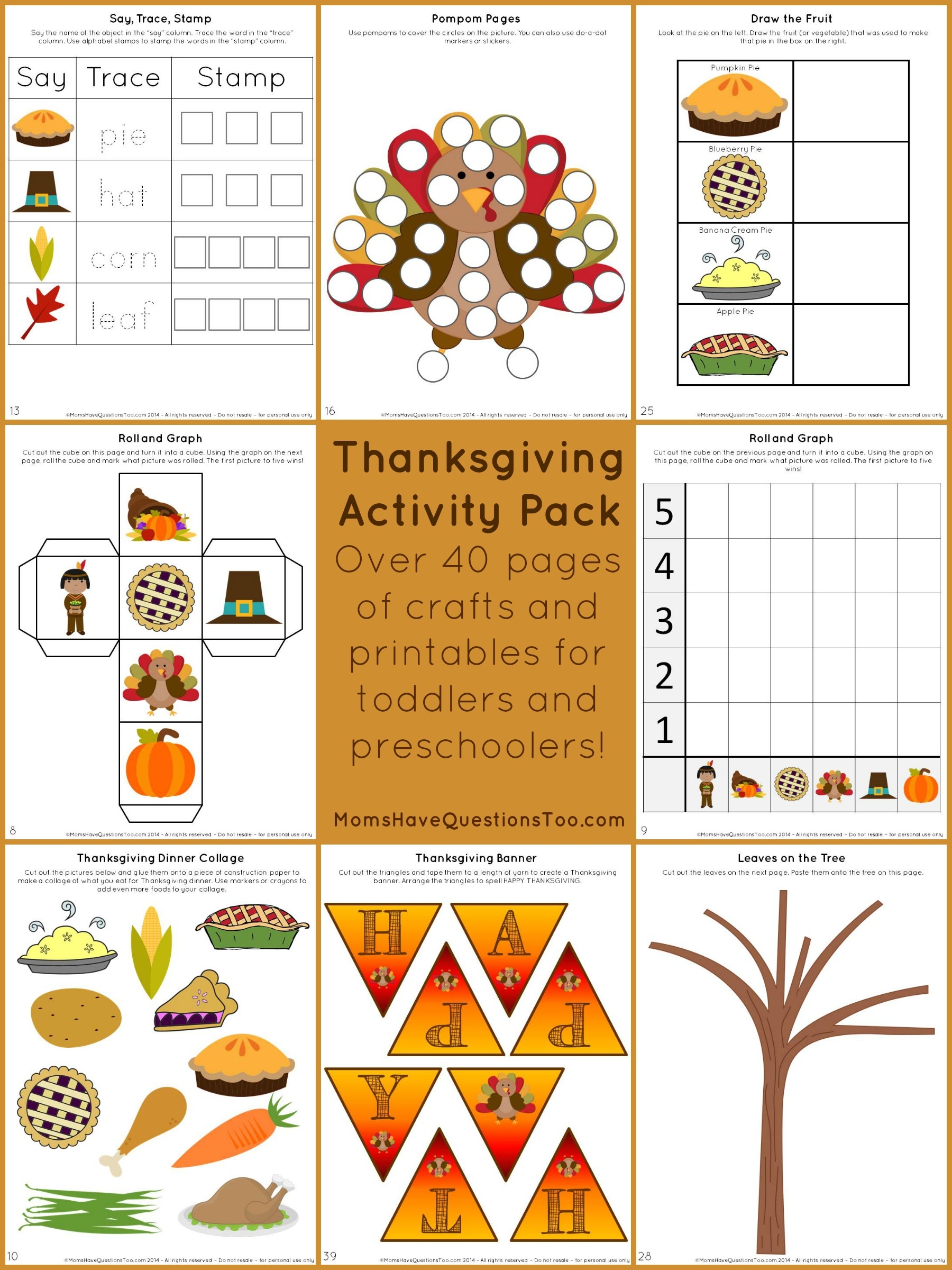 free printable thanksgiving activities for kids pdf