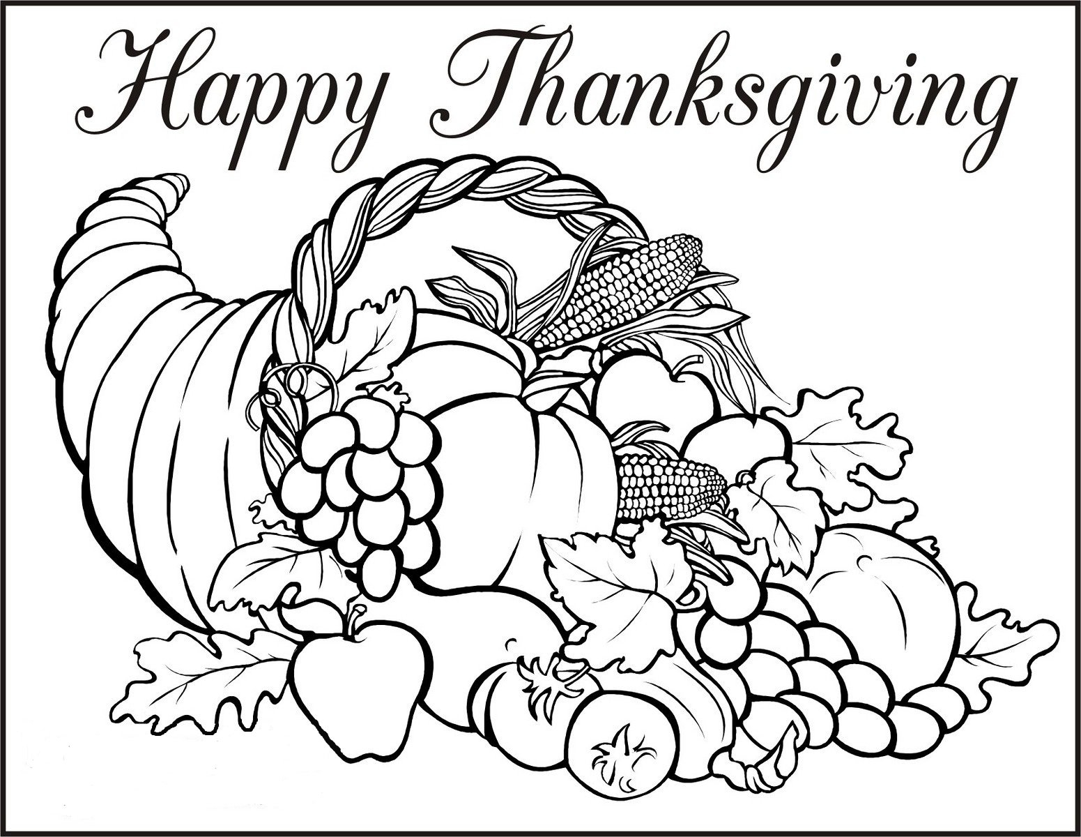 Thanksgiving Free Coloring Pages