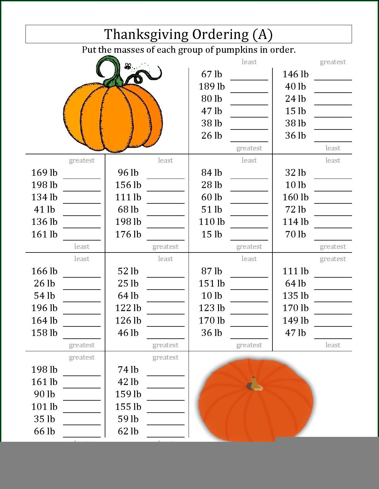 Thanksgiving Math Worksheets For Junior High Worksheet Resume Examples
