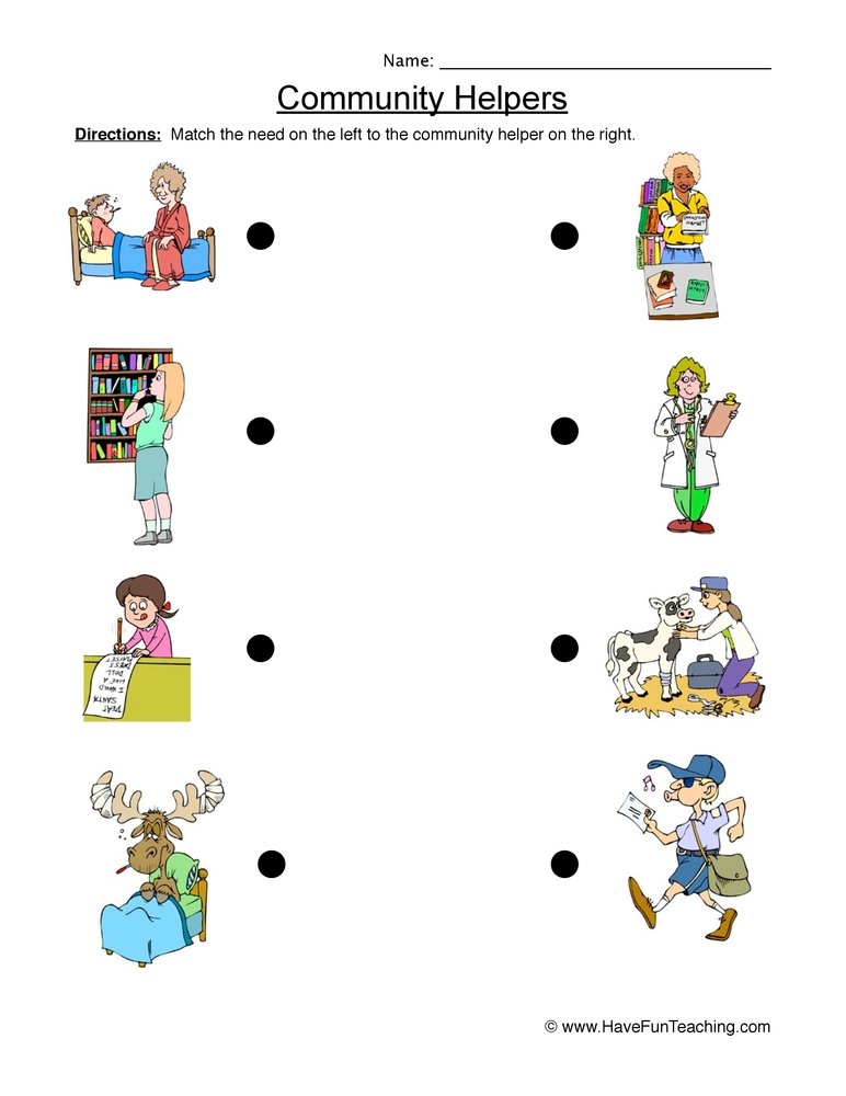 community helpers worksheet