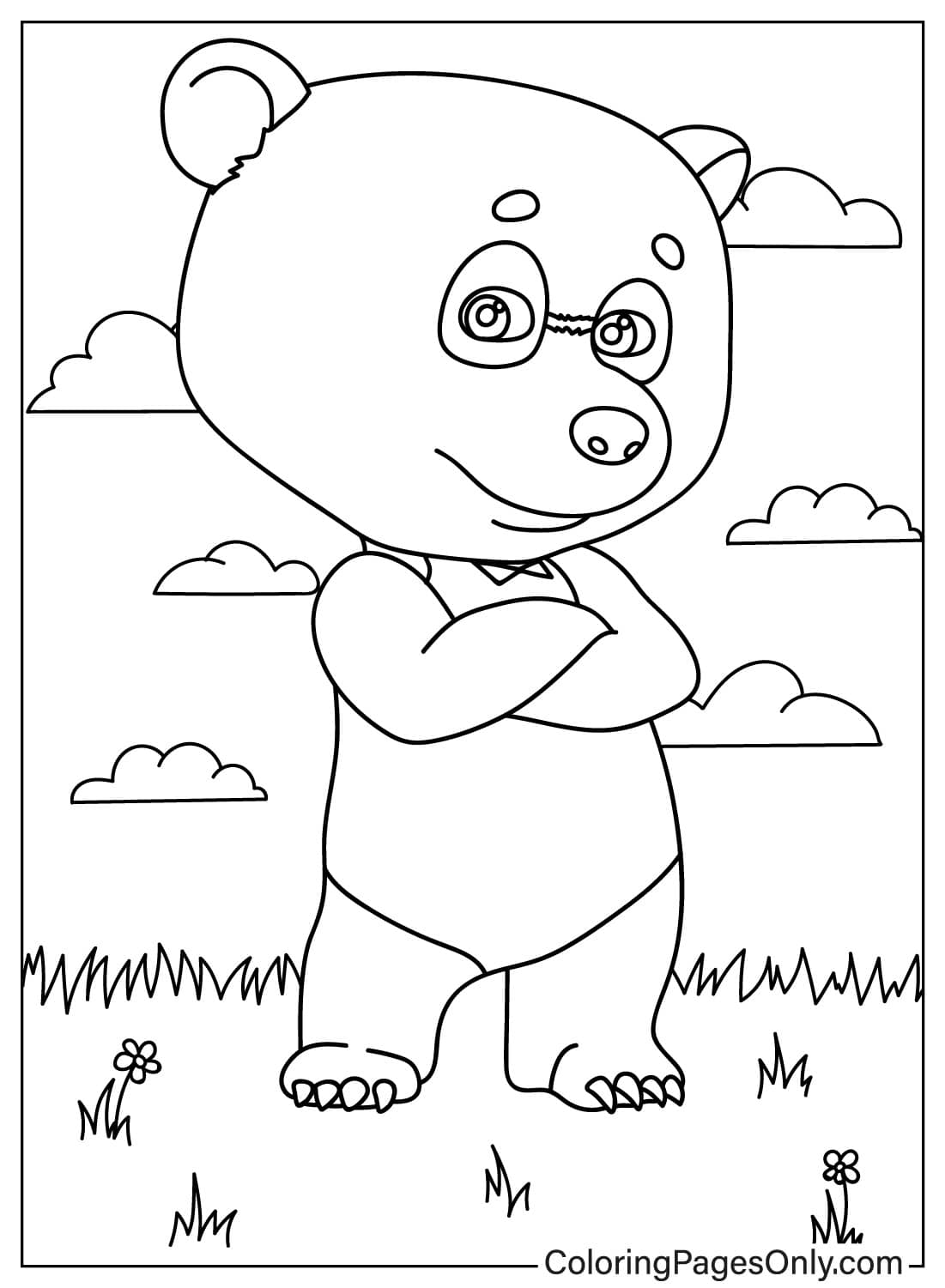 The Cute Bear Free Printable Coloring Pages