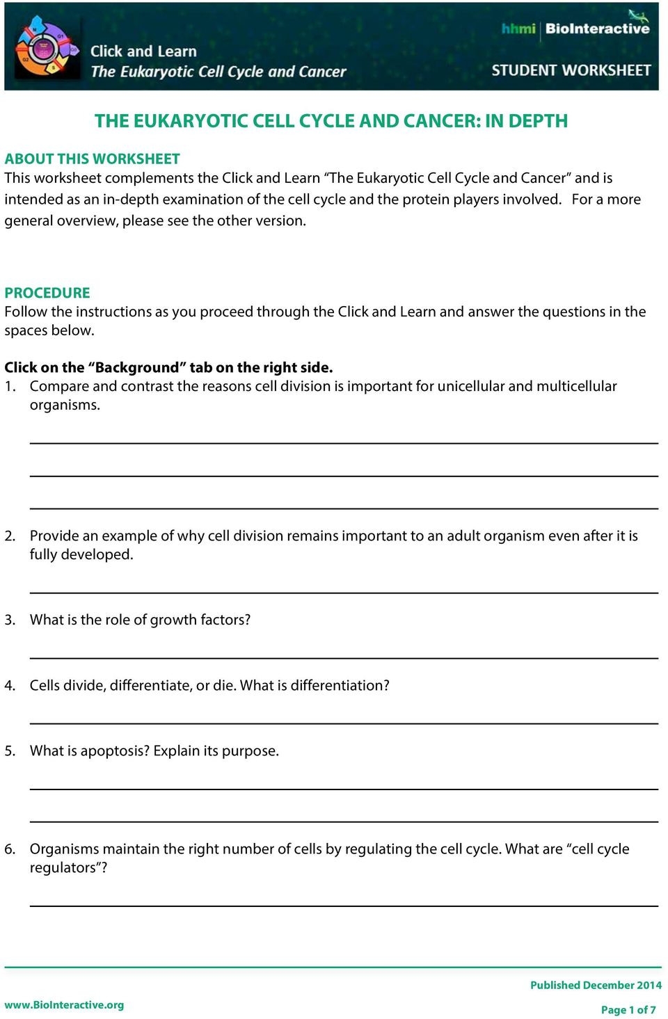 The Eukaryotic Cell Cycle And Cancer In Depth Pdf Db excel