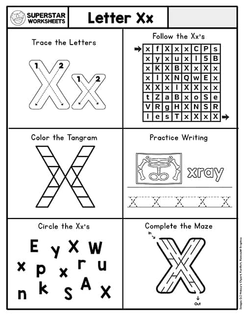 The Letter X Worksheets Worksheets For Kindergarten